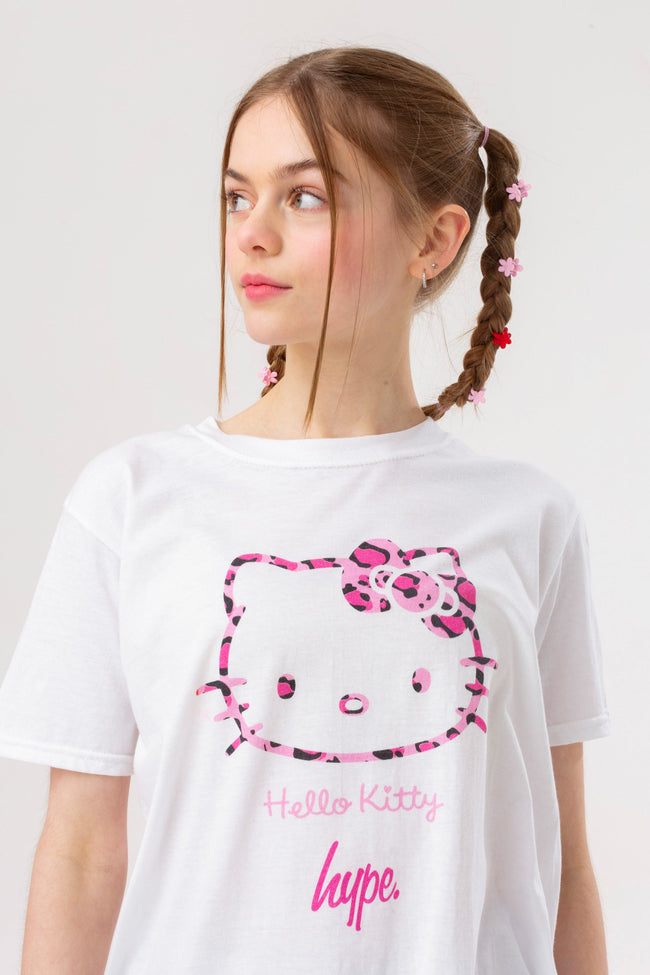 HYPE X HELLO KITTY LEOPARD INFILL T-SHIRT