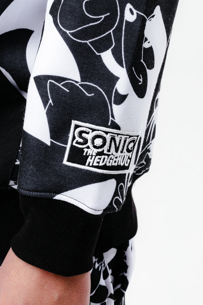 HYPE X SONIC ADULTS MONO SONIC DROP SHOULDER HOODIE