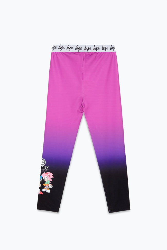 HYPE X SONIC GIRLS PINK AND PURPLE FADE LEGGINGS