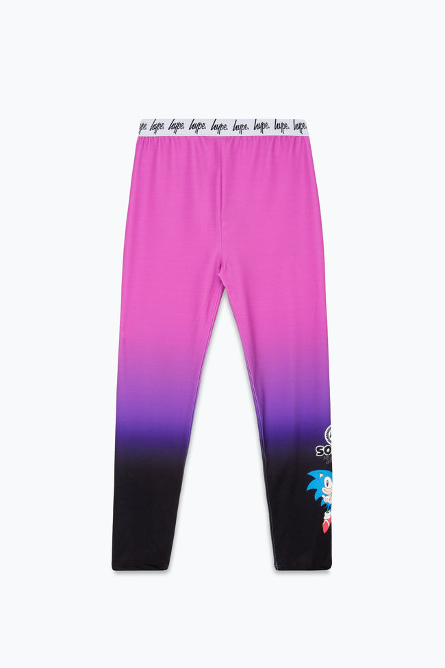 HYPE X SONIC GIRLS PINK AND PURPLE FADE LEGGINGS