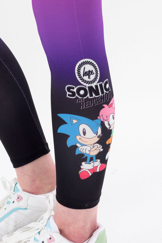 HYPE X SONIC GIRLS PINK AND PURPLE FADE LEGGINGS