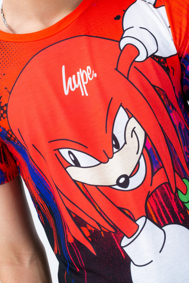 HYPE X SONIC BOYS RED KNUCKLES DRIP T-SHIRT