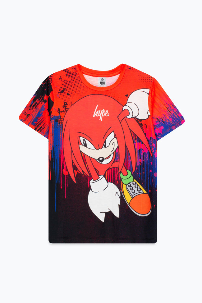 HYPE X SONIC BOYS RED KNUCKLES DRIP T-SHIRT