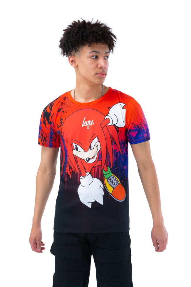 HYPE X SONIC BOYS RED KNUCKLES DRIP T-SHIRT