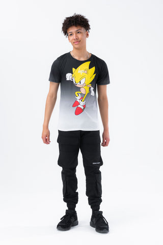 HYPE X SONIC BOYS YELLOW SUPER SONIC MONO FADE T-SHIRT