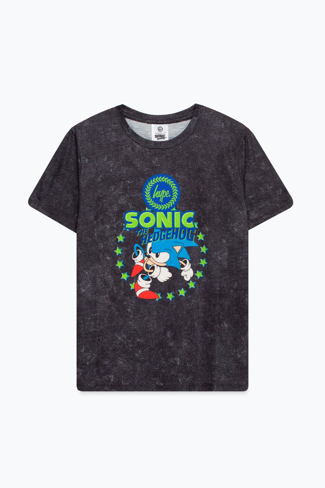 HYPE X SONIC BOYS BLACK TIE DYE SONIC STAR T-SHIRT