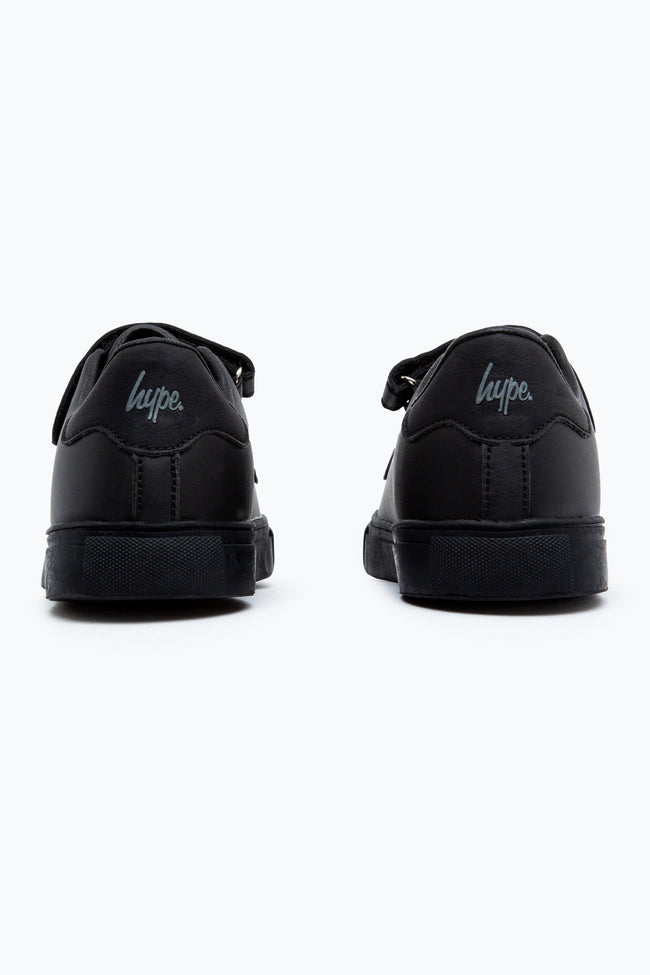 HYPE BLACK VELCRO KIDS TRAINERS