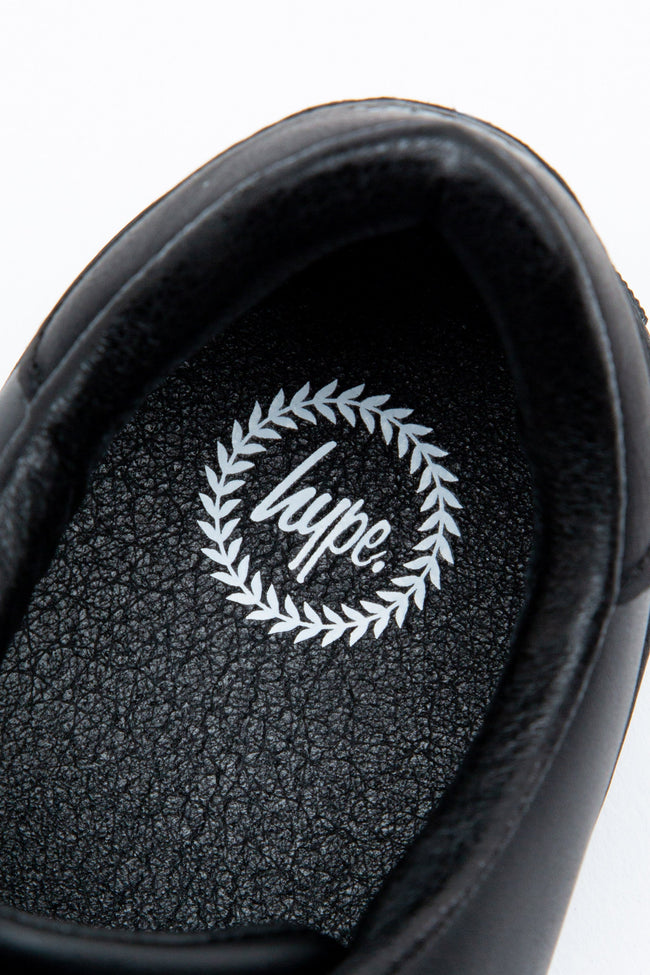 HYPE BLACK VELCRO KIDS TRAINERS