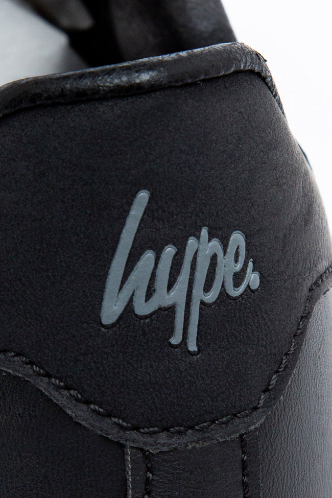 HYPE BLACK VELCRO KIDS TRAINERS