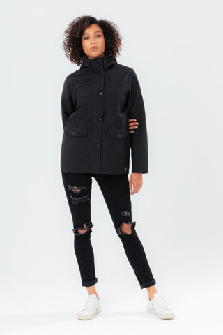 HYPE BLACK WATER RESISTANT WOMEN'S MAC COAT