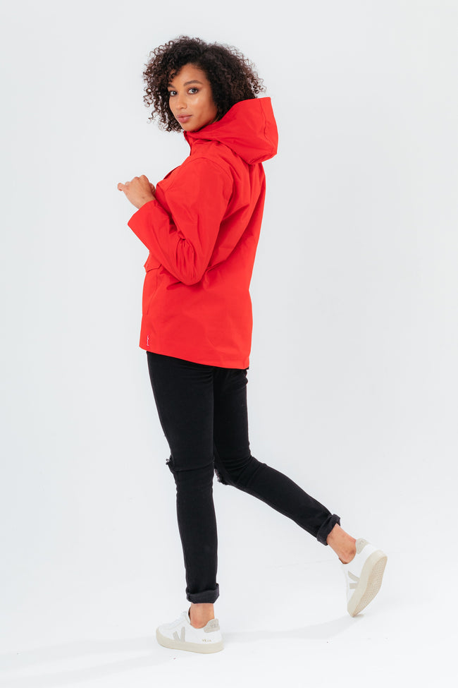 HYPE RED WATER RESISTANT WOMEN'S MAC COAT