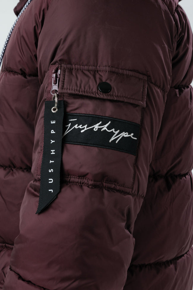 HYPE BURGUNDY MEN'S EXPLORER JACKET