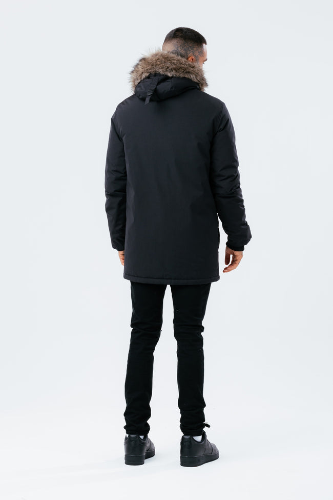 HYPE BLACK LUXE LONGLINE MEN'S PARKA JACKET