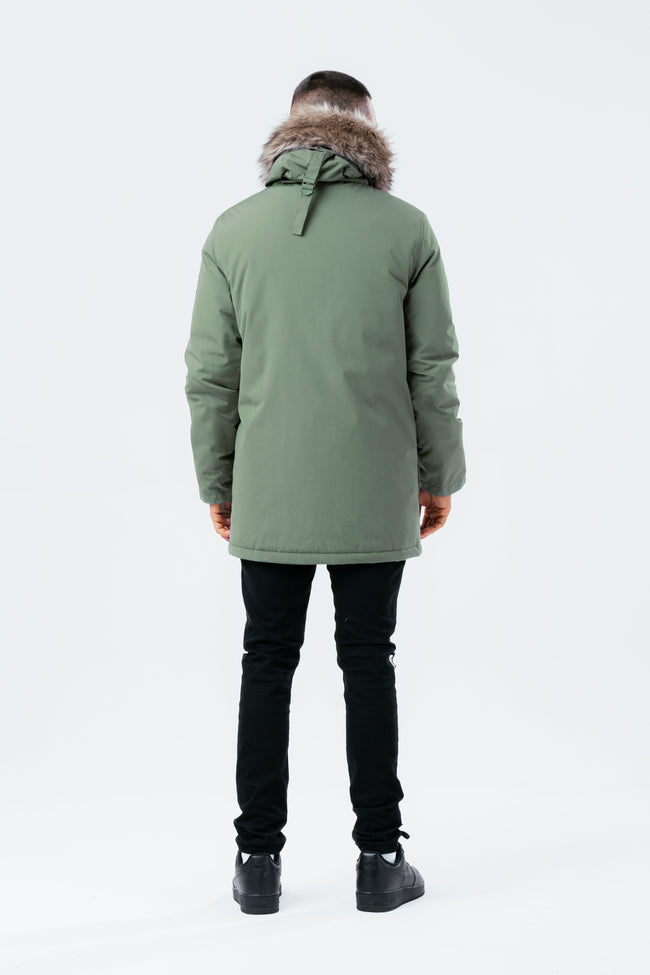 HYPE KHAKI LUXE LONGLINE MEN'S PARKA JACKET