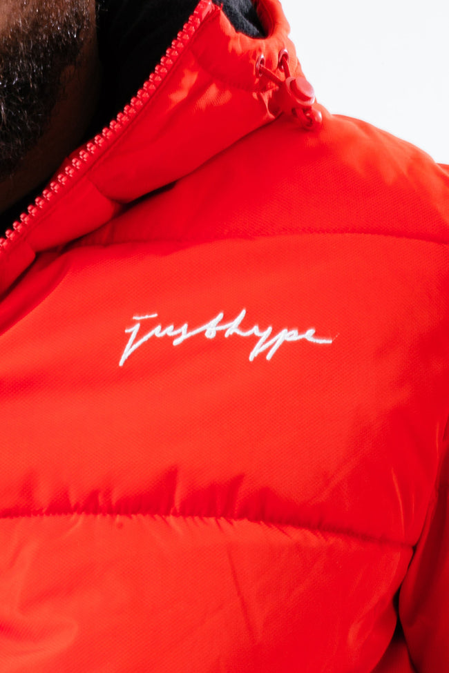 HYPE RED LUXE SHORT LINE MEN'S PARKA JACKET