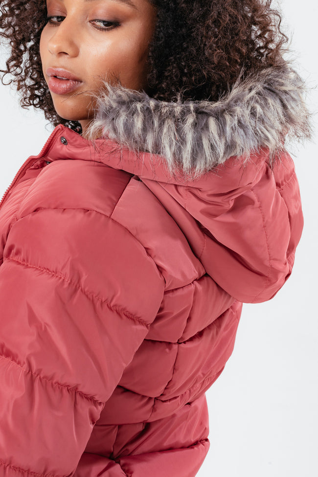 HYPE ROSY MID LENGTH WOMEN'S PADDED COAT WITH FUR