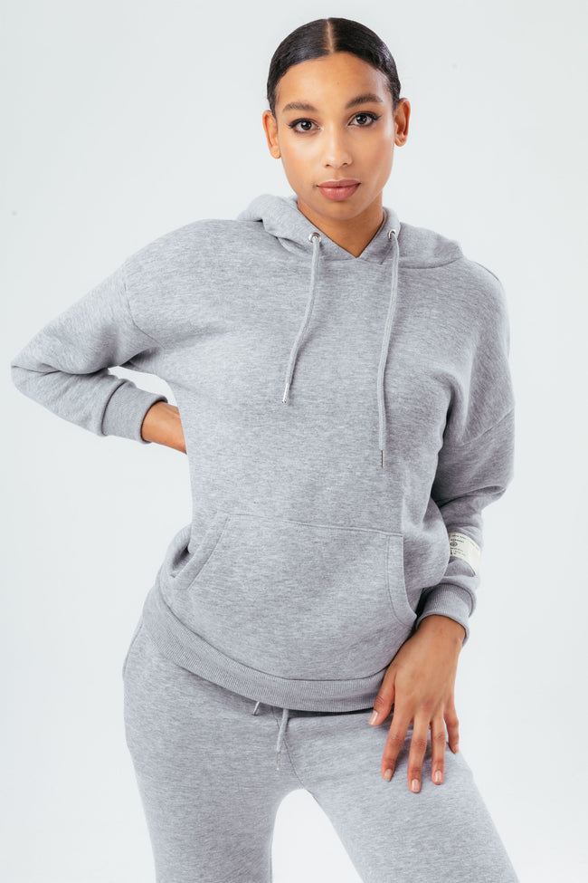 HYPE STAPLE GREY WOMEN'S PULLOVER HOODIE