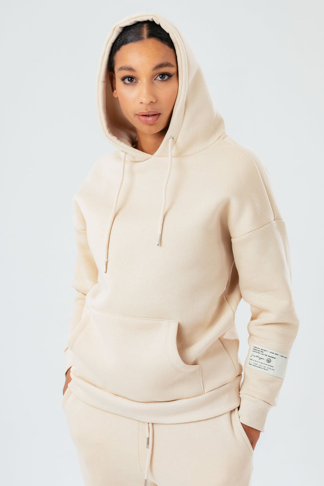 HYPE STAPLE BEIGE WOMEN'S PULLOVER HOODIE