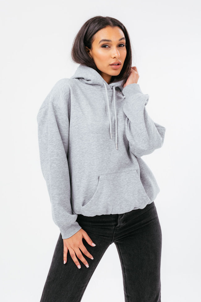 HYPE GREY MARL WOMEN'S PULLOVER HOODIE