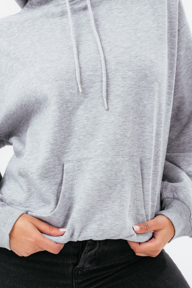 HYPE GREY MARL WOMEN'S PULLOVER HOODIE