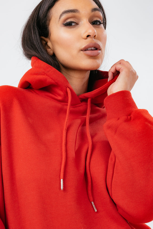 HYPE RED WOMEN'S PULLOVER HOODIE