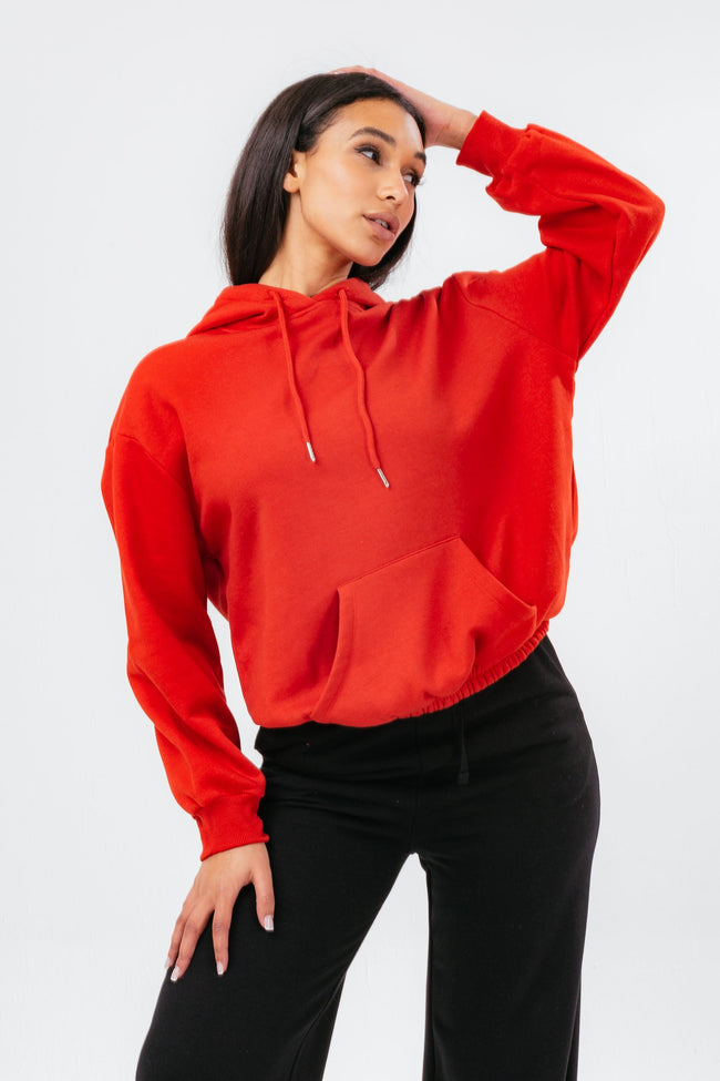 HYPE RED WOMEN'S PULLOVER HOODIE