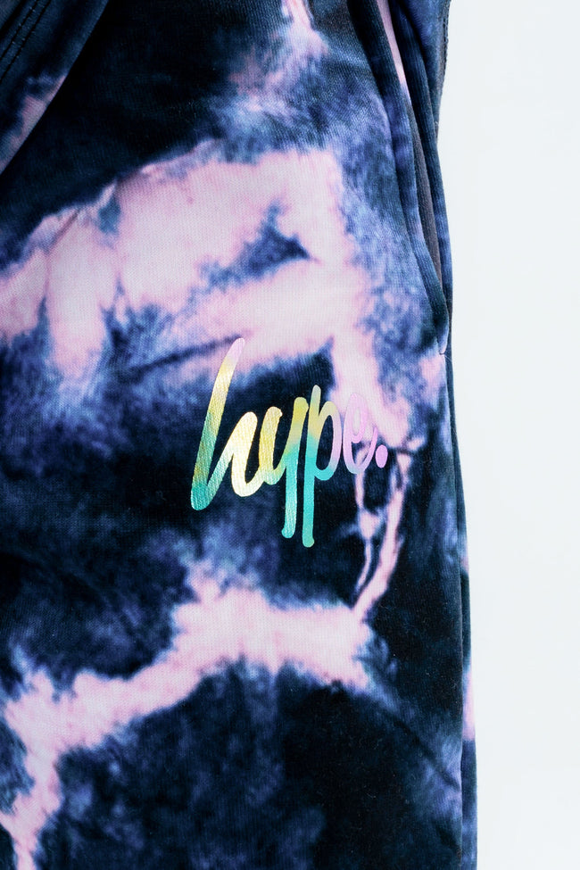 HYPE BLACK PINK TIE DYE GIRLS JOGGERS