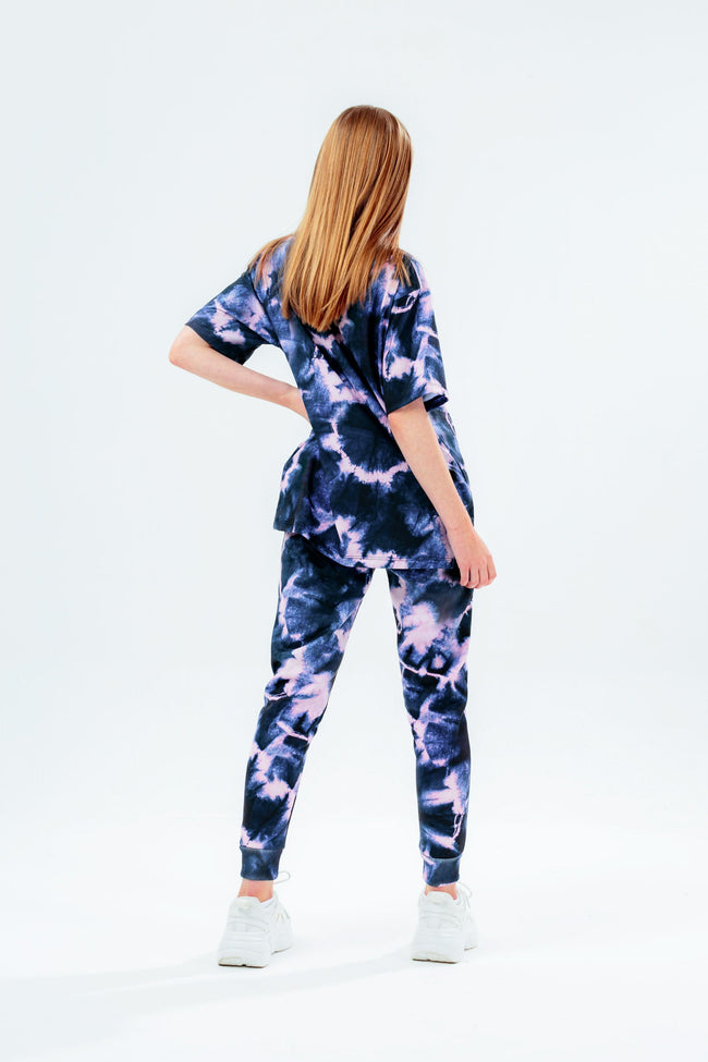 HYPE BLACK PINK TIE DYE GIRLS JOGGERS