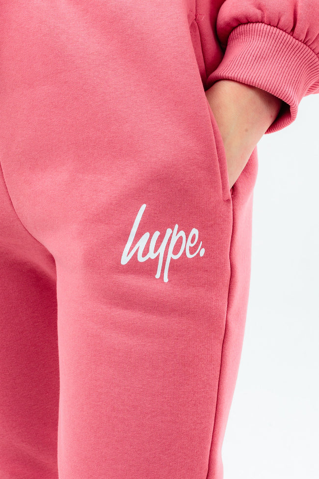 HYPE PINK SCRIPT GIRLS JOGGERS