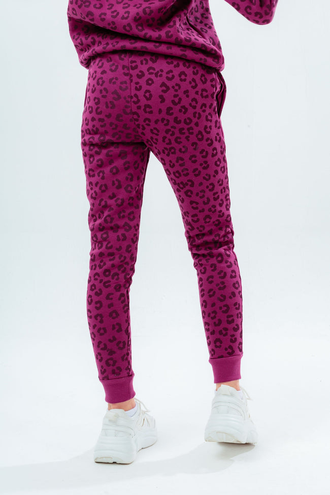 HYPE PURPLE LEOPARD GIRLS JOGGERS