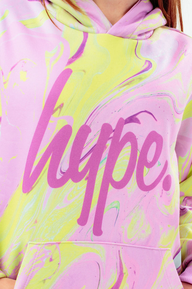 HYPE MULTI MARBLE GIRLS HOODIE