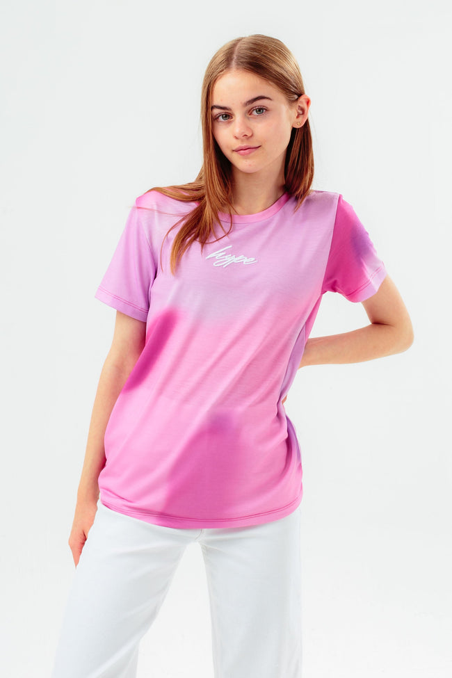 HYPE PINK PURPLE SCRIBBLE GIRLS T-SHIRT