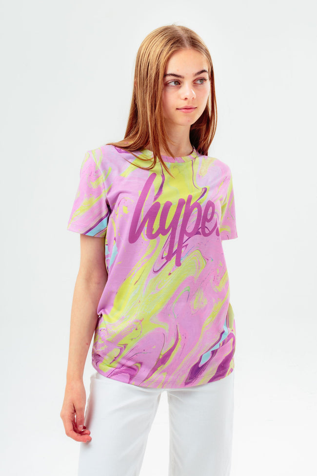 HYPE MULTI MARBLE GIRLS T-SHIRT