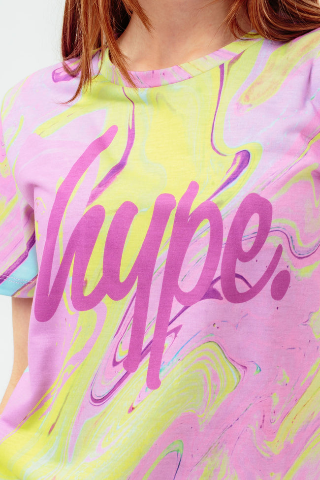 HYPE MULTI MARBLE GIRLS T-SHIRT