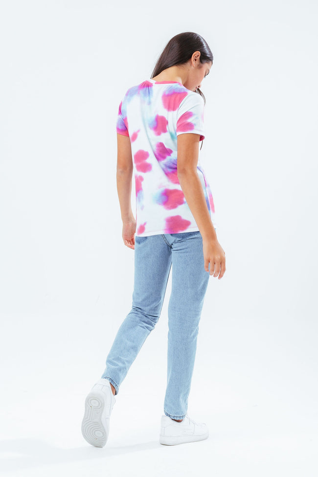 HYPE MULTI TIE DYE SCRIBBLE GIRLS T-SHIRT