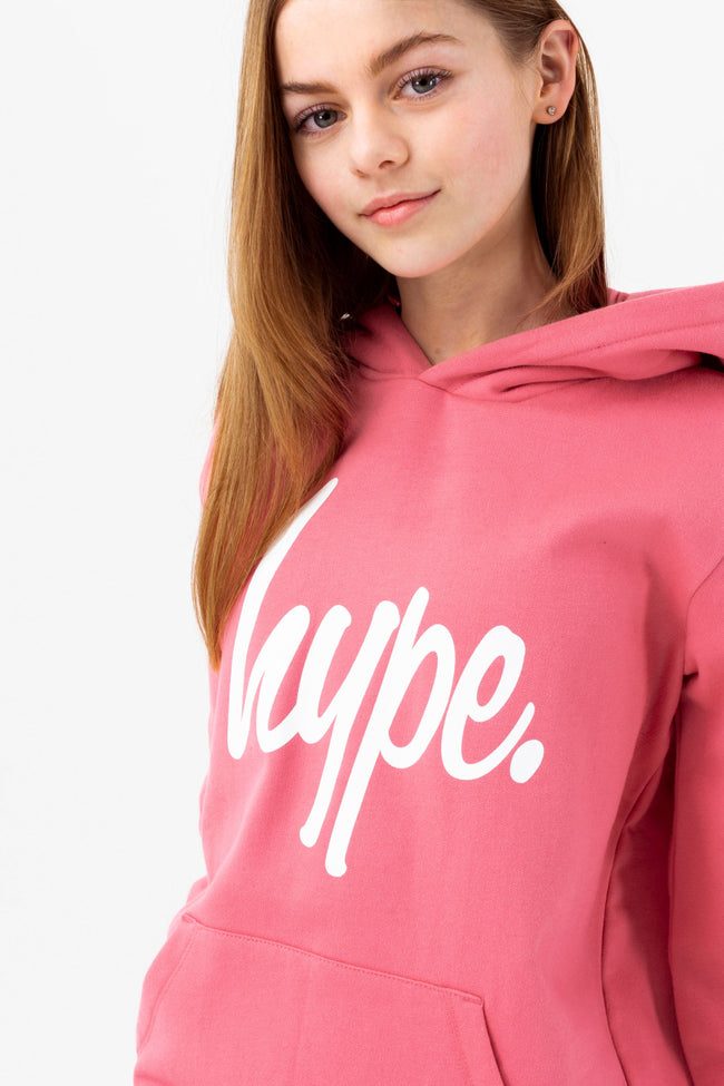 HYPE GIRLS ROSE PINK SCRIPT HOODIE & LEGGINGS