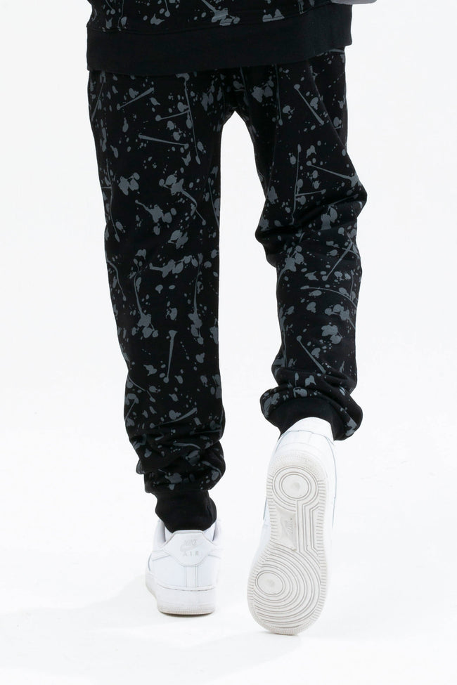 HYPE BOYS BLACK SPLATTER SCRIPT HOODIE & JOGGERS