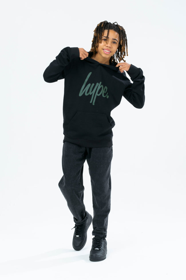 HYPE BOYS KHAKI & BLACK SCRIPT 2 PACK HOODIE