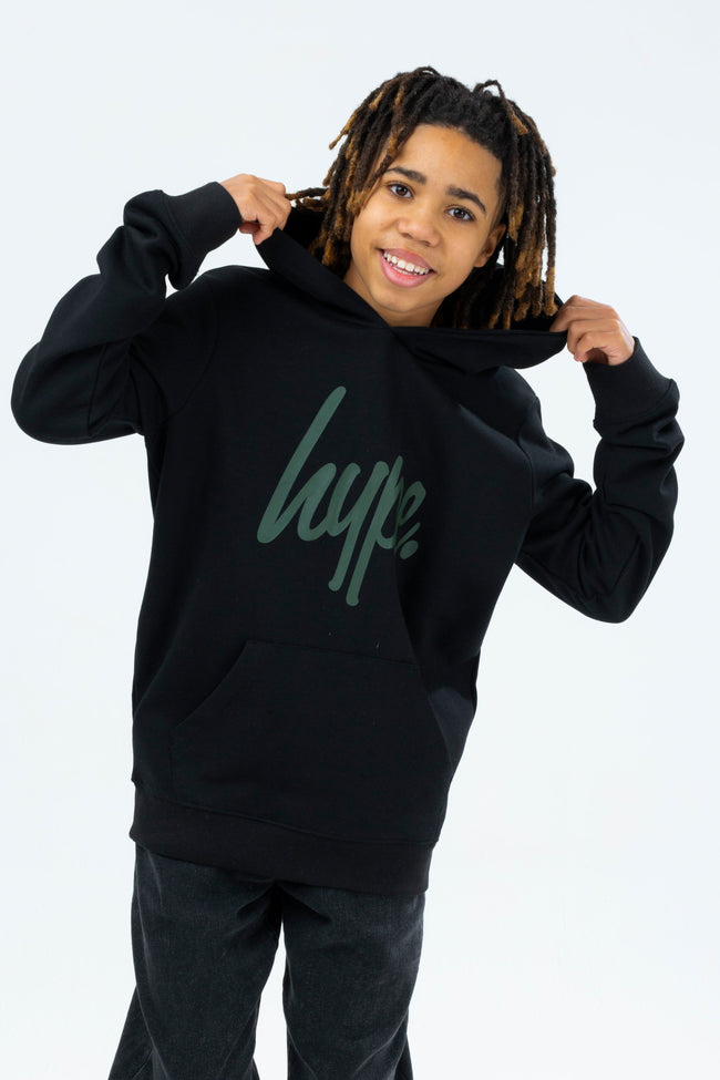 HYPE BOYS KHAKI & BLACK SCRIPT 2 PACK HOODIE