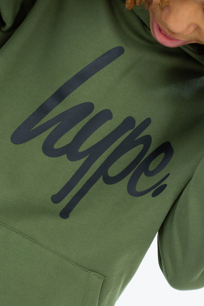 HYPE BOYS KHAKI & BLACK SCRIPT 2 PACK HOODIE