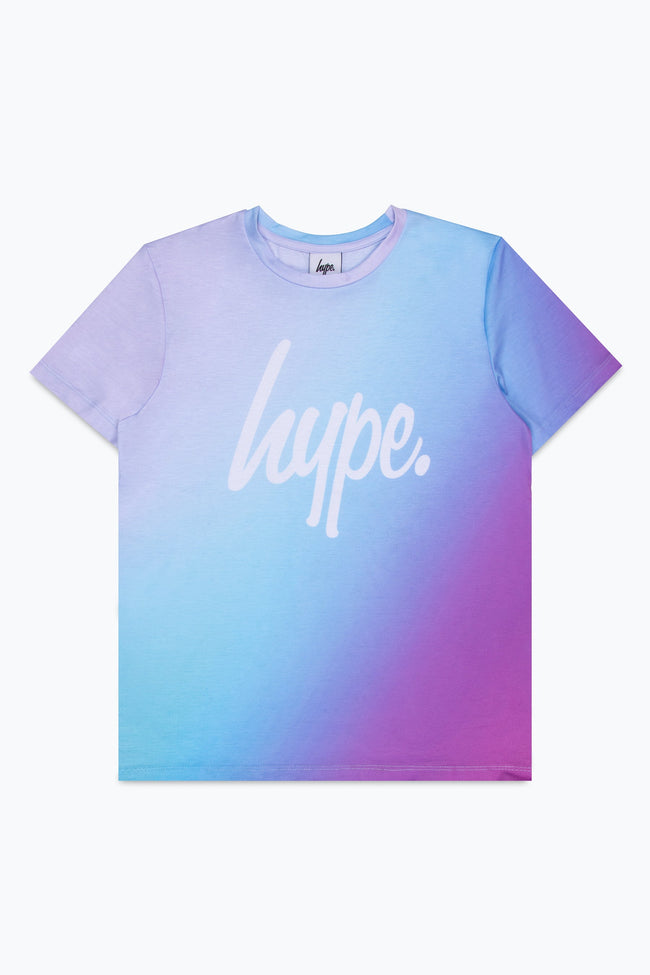 HYPE GIRLS PURPLE FADE SCRIPT T-SHIRT