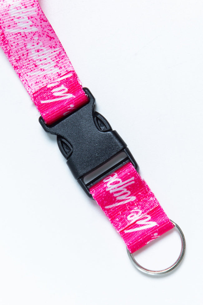 HYPE PINK SPECKLE FADE LANYARD