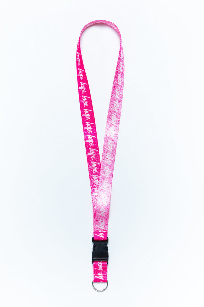 HYPE PINK SPECKLE FADE LANYARD