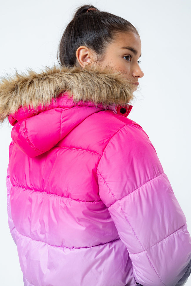 HYPE PINK FADE KIDS EXPLORER PARKER JACKET