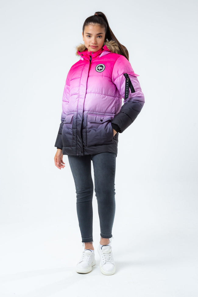 HYPE PINK FADE KIDS EXPLORER PARKER JACKET