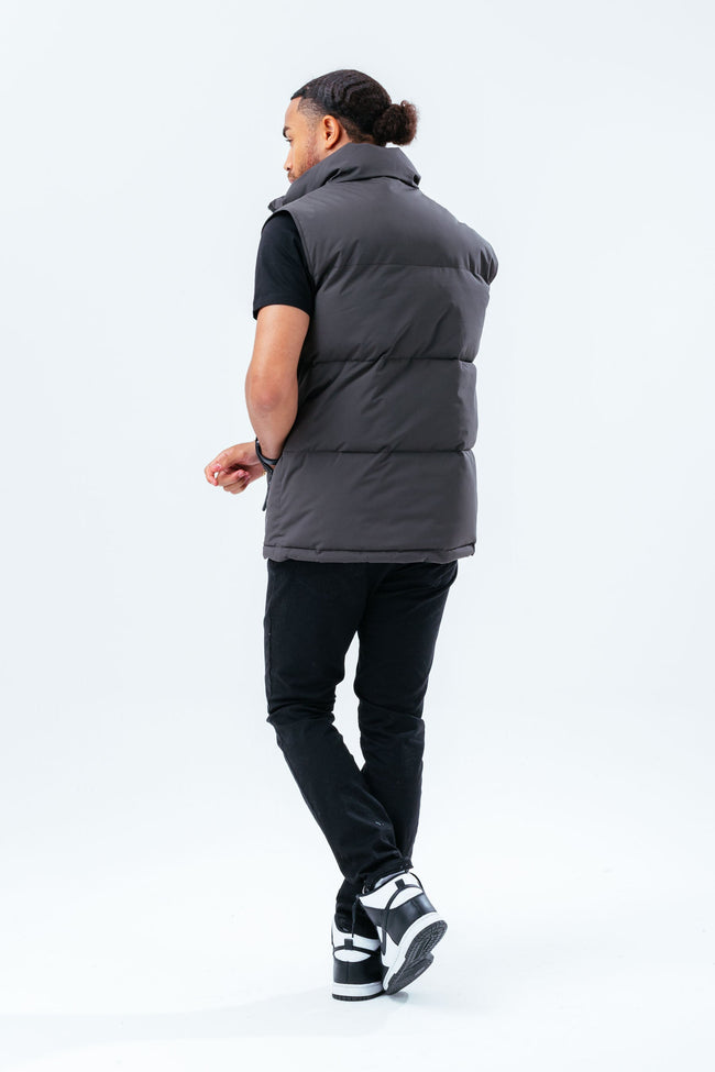 HYPE BLACK ADULT GILET WITH DETACHABLE HOOD