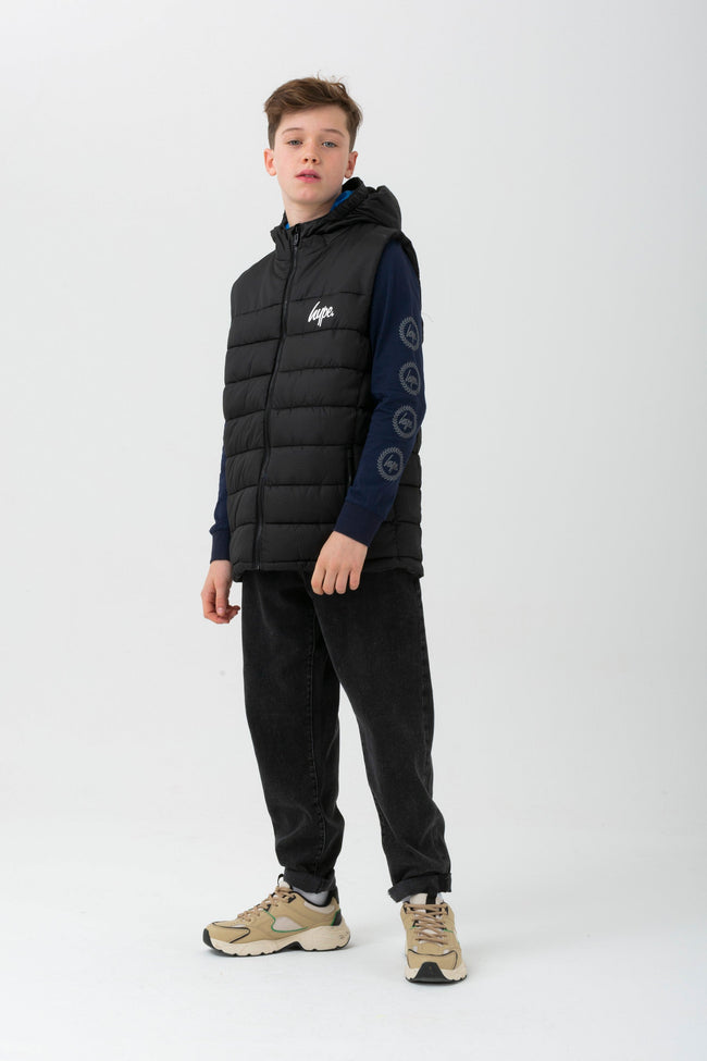 HYPE BLACK BLUE BOYS GILET