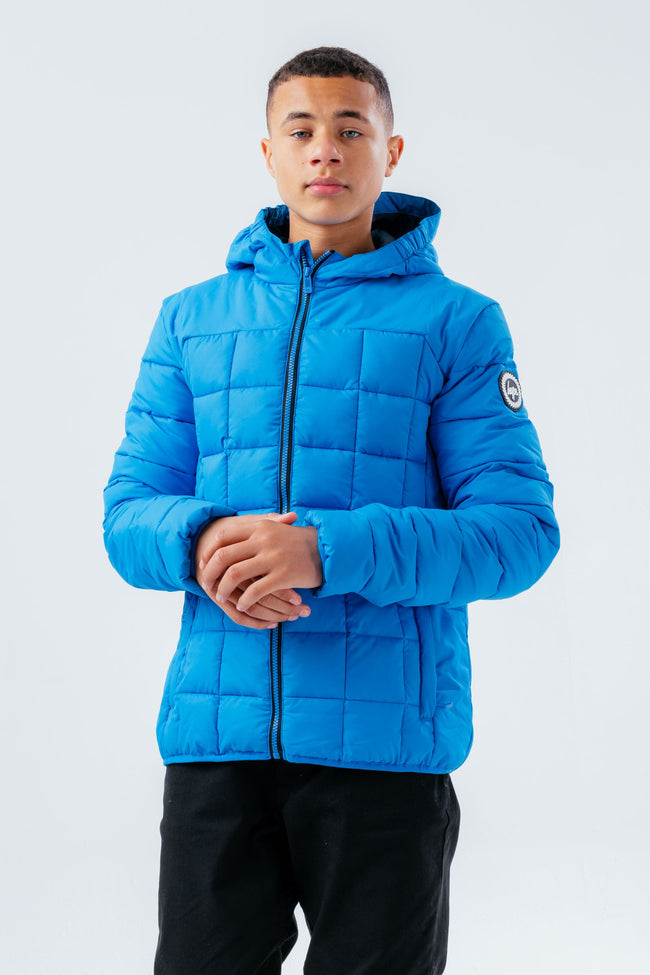 HYPE BLUE BAFFLED CASUAL BOYS JACKET