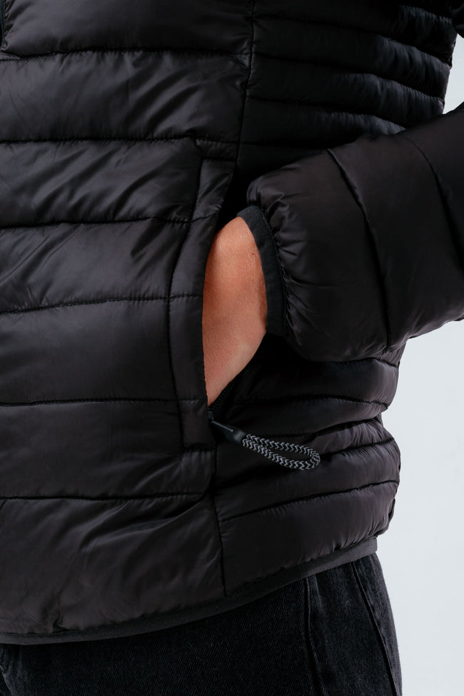 HYPE BLACK WOMEN'S LIGHTWEIGHT PUFFER JACKET