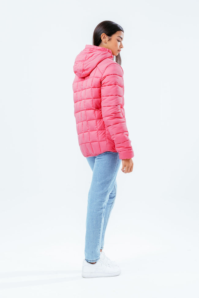 HYPE HOT PINK BAFFLED GIRLS CASUAL JACKET